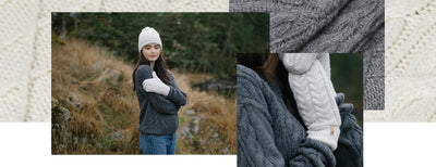 woman outdoors wearing a beanie and mittens