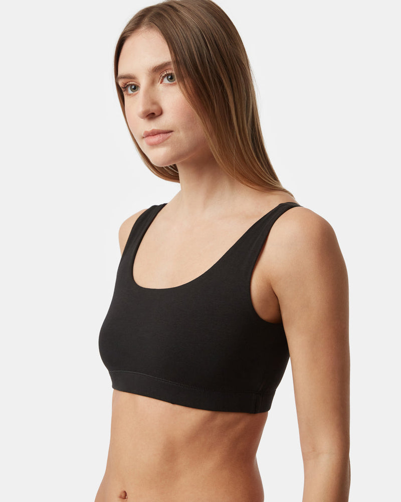 Black Women's Tencel Scoop Bralette