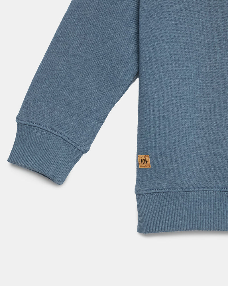 Blue Kids Fleece Crew Neck Sweatshirt