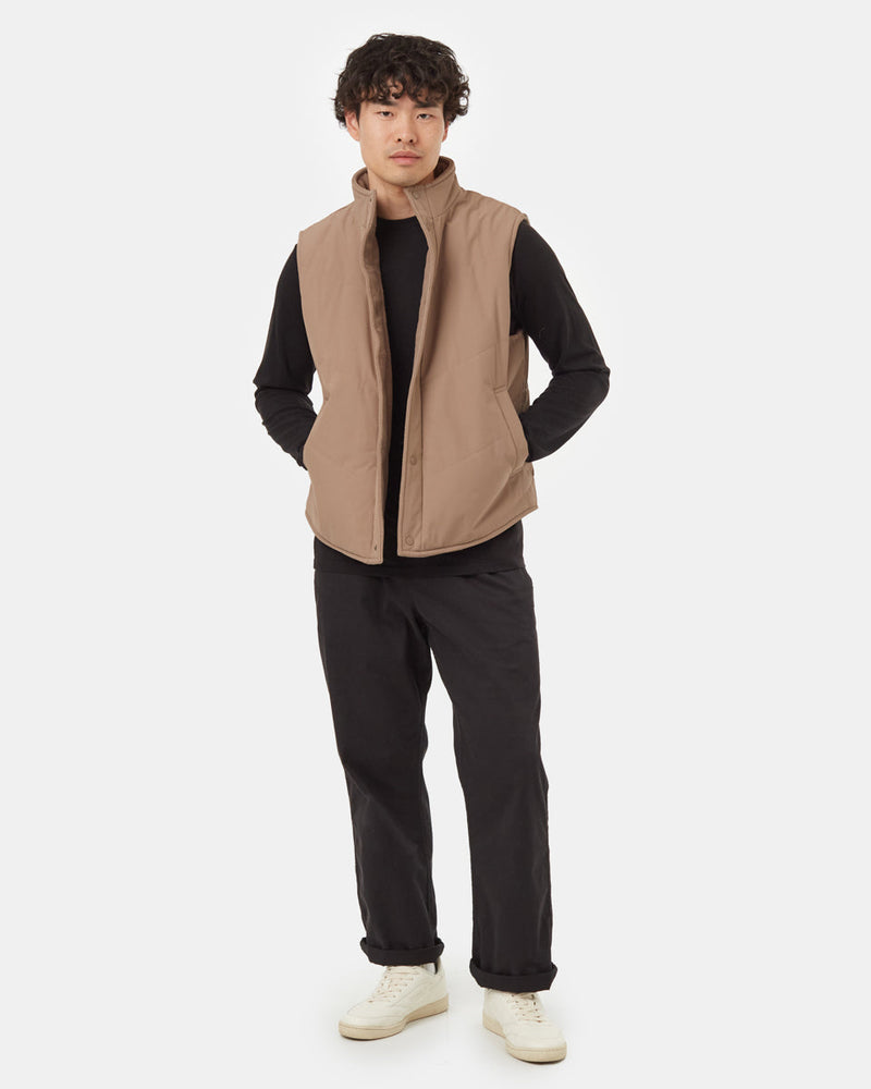 Brown-Water-Repellent-Reversible-Puffer-Vest