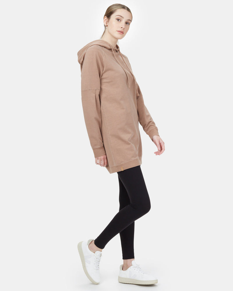 Brown Fleece Pullover Dress