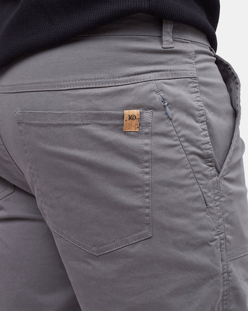 Gray Men's Organic Cotton Twill Joggers