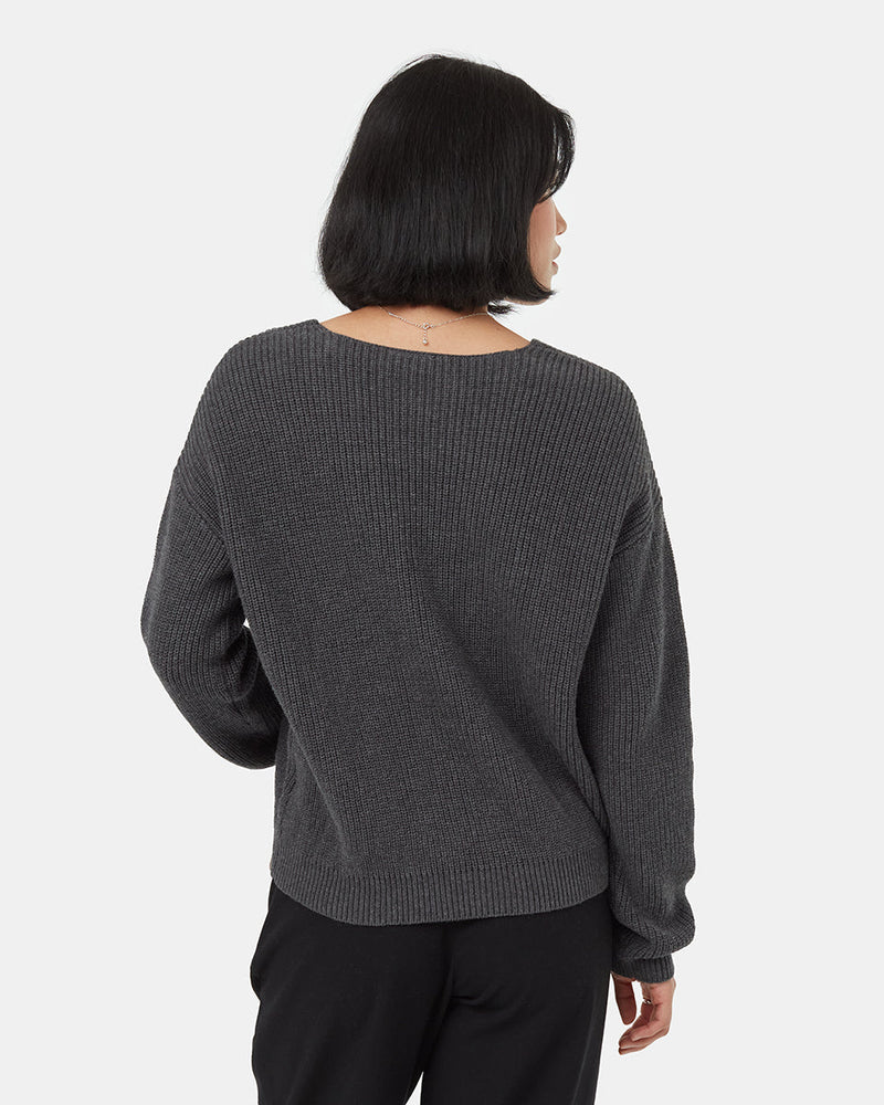 Grey-Women_s-Organic-Cotton-V-Neck-Jumper