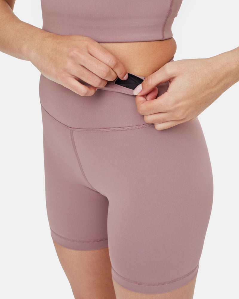 Purple Women's High-Rise Biker Shorts
